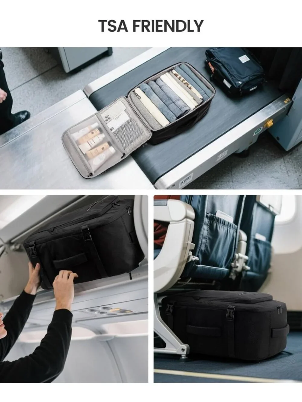 Spacious 40L Travel Backpack with Packing Cubes, Fits 17.3